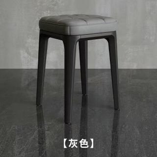 艾格辰 家用软包方凳客厅可叠放凳子简约时尚餐桌凳卧室化妆凳休闲板凳 灰色
