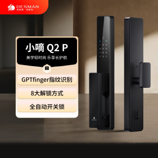 德施曼 Q2FD 3D人脸识别 典雅黑 智能门锁