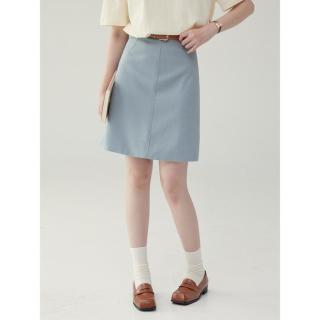 AMUU 西装高腰短款半身裙女a字裙显瘦简约百搭通勤包臀短裙