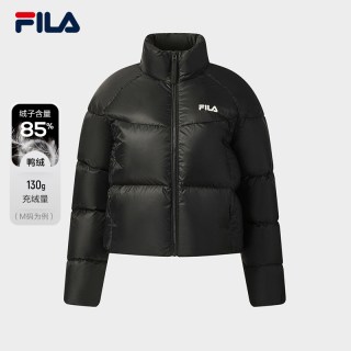 FILA 短款面包服FILA斐乐女士羽绒服冬季美拉德辣妹风休闲保暖运动外套
