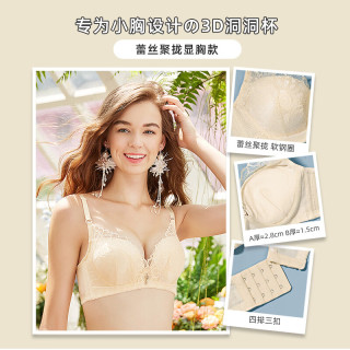 夏娃秘语 女士小胸聚拢性感蕾丝时尚文胸（任选2件）