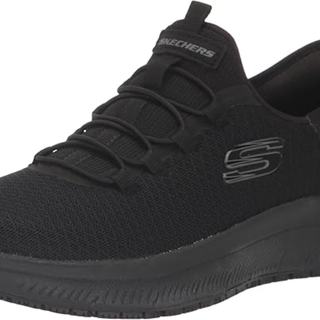 SKECHERS斯凯奇 Summits-Enslee防滑一脚蹬女鞋 黑色 宽10