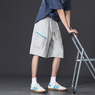 月伊纺 夏季男士速干透气休闲五分裤青年运动跑步健身宽松大裤衩冰丝短裤