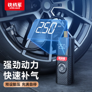 铁将军 官方旗舰车载迷你便携充气泵P06车胎快速补气有线自动充停
