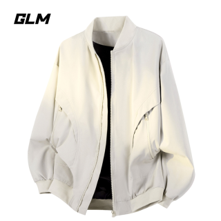 GLM 春秋情侣飞行服夹克男女同款休闲上衣春季棒球领保暖加棉外套