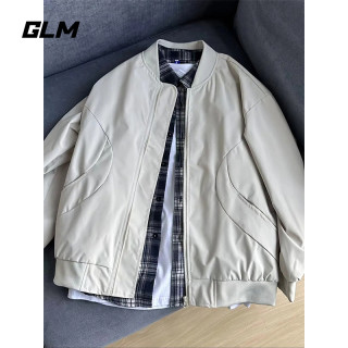GLM 潮牌外套男女春秋季宽松休闲情侣百搭棒球服cleanfit弯刀夹克