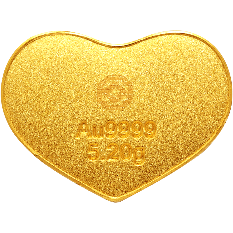 积存金 足金爱心金砖 5.2g