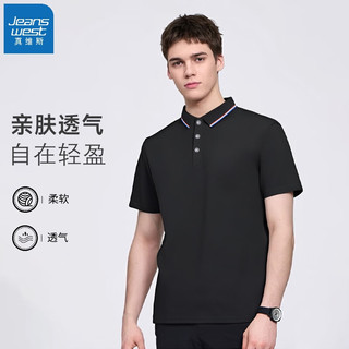 真维斯 Polo衫 黑色 3XL 男士短袖T恤