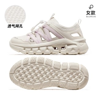 88VIP：骆驼 女鞋2026春季新款透气运动老爹凉鞋女镂空户外厚底耐磨休闲鞋