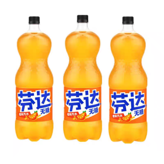 可口可乐 无糖橙味芬达大容量888ML瓶装碳酸饮料汽水