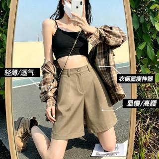 ESE-Y 亲肤舒适宽松显瘦松紧后腰四分短裤26夏季新款轻薄透气休闲裤女