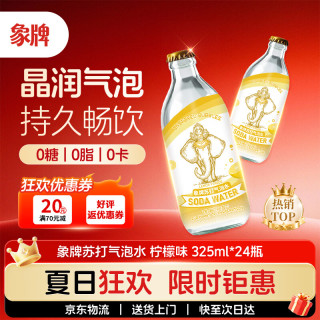 象牌 柠檬味含气矿泉水 325ml*24瓶 苏打水