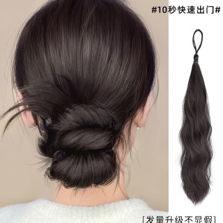 丸子头假头发专用束仿真发束发圈花苞头盘发头饰蓬松假头发专用