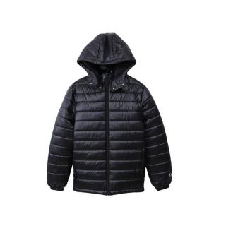 Champion 冬季男款带帽保暖棉服中长外套