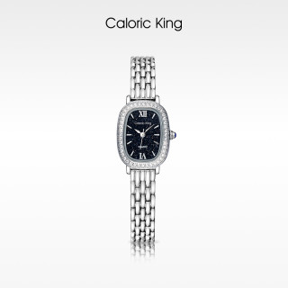 凯卡思Caloric King时尚小方表钢带进口机芯手表