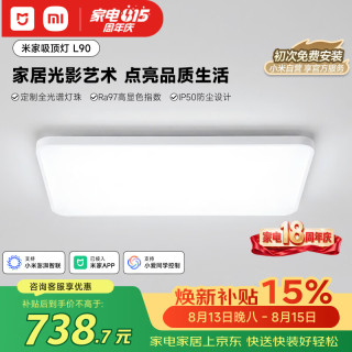 米家 吸顶灯 L90 智能控制 长方形现代客厅灯 小爱智能语音 115W