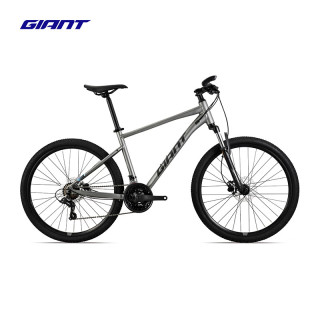 捷安特 新款ATX 660铝合金21速油压碟刹成人变速山地自行车 全消光炭灰黑 26×19.5 L 建议173-186cm