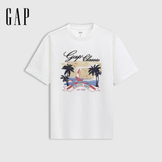 Gap 竹节棉海岛印花圆领短袖T恤（多款任选）