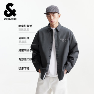 杰克琼斯 男士纯棉长袖衬衫外套