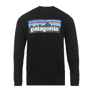 Patagonia 男款P-6 logo印花宽松运动休闲长袖T恤圆领上衣