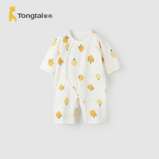 童泰 婴儿连体衣夏季纯棉宝宝衣服新生儿哈衣爬服提花睡衣空调服