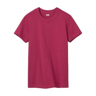 UNIQLO优衣库 女装圆领短袖T恤 珊瑚红色 L