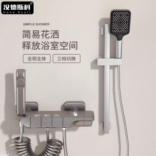 汉德斯科 冷热水混水阀分体式简易淋浴花洒套装家用浴室洗澡喷头