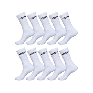 Umbro 男士包装 10双黑色袜子 白色 43-46