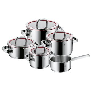WMF 福腾宝 Function 4 感应厨锅5件套 Cromargan抛光不锈钢，玻璃盖具有4种浇注功能，内壁刻度
