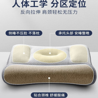 FUANINAIART 颈椎枕头助睡眠护颈枕专用睡觉支撑牵引枕单人枕芯