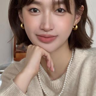 半日逅屿 耳环女高级感法式耳圈新款爆款金色圈圈耳饰耳扣纯银银针耳钉 银色拉丝耳圈一对