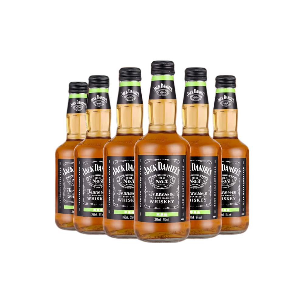 JACK DANIEL‘S 杰克丹尼 苹果味 鸡尾预调酒 5%vol 330ml*6瓶 礼盒装