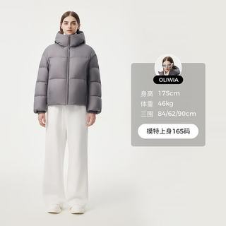 坦博尔 TBF530336Z 高充绒加厚 清雅灰 S(160) 女士羽绒服