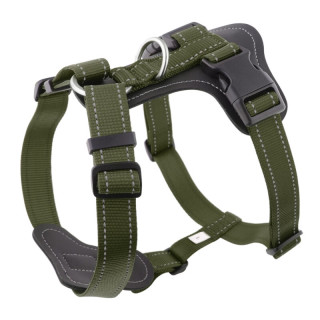 艾风格 新品狗狗牵引绳大中小型犬遛狗胸背带背心式宠物用品 军绿 S