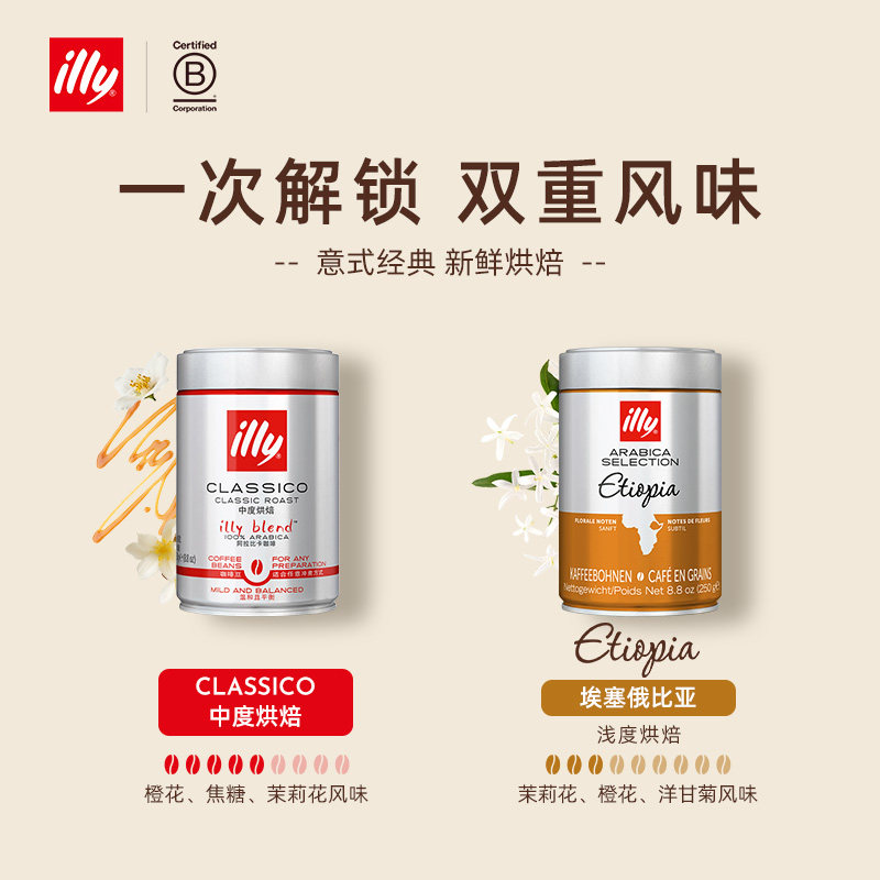 illy意利 精选咖啡豆 中烘 250g