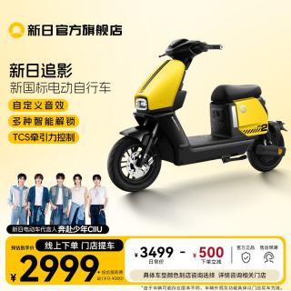 新日 门店自提新款电动自行车长续航智能电动车通勤代步电瓶车追影 到店选颜色