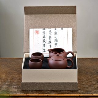 两笔 宜兴紫砂壶手工大容量泡茶壶套装茶具家用正宗老紫泥西施