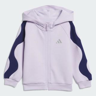 adidas 阿迪达斯 女小童针织撞色连帽运动套装
