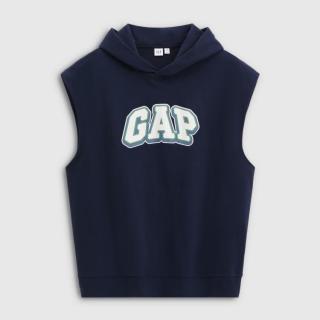 Gap 男女装2026夏季款logo印花宽松无袖连帽套头卫衣上衣854305