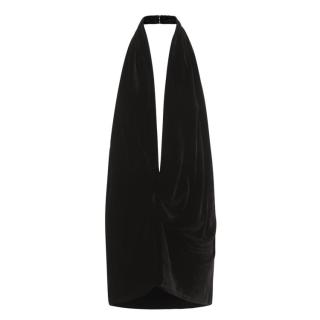 Massimo Dutti 丝绒质感挂脖式设计女式休闲西服上衣