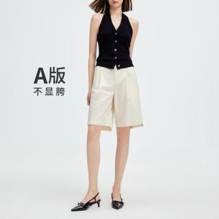 navigare 意大利小帆船 春夏女士A字阔腿五分裤简约纯色休闲中裤