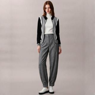 Massimo Dutti 女式简约宽松纯色高腰遮肉束脚休闲裤
