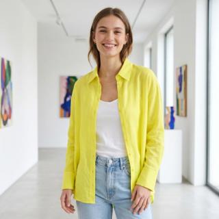 Massimo Dutti 日常休闲翻领简约纯色长袖衬衫上衣女