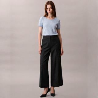 Massimo Dutti 女式高腰宽松遮肉显瘦简约休闲百搭长裤