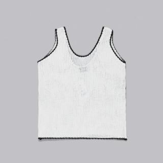 Massimo Dutti 女士时尚潮流设计感镂空针织纯棉简约休闲透气吊带背心