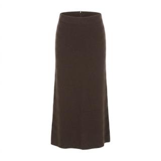 Massimo Dutti 美拉德针织半身裙高腰软糯垂感后开叉温柔百搭裙子