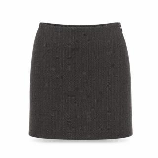 Massimo Dutti 高腰简约A字羊毛气质通勤短裙