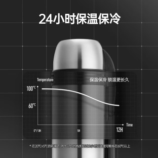 HAERS 保温壶户外不锈钢保温杯大容量2L