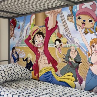 海贼王背景布学生宿舍网红直播背景床头装饰品挂毯出租房装饰墙