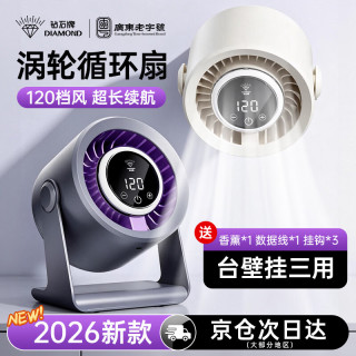 钻石牌 免打孔壁扇台扇挂壁小风扇多用电风扇
